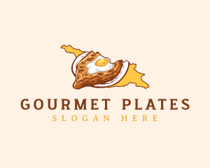 Georgia Khachapuri Food logo design