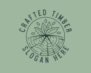 Wood Leaves Eco logo design