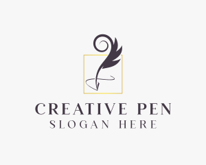 Publishing Feather Pen logo design