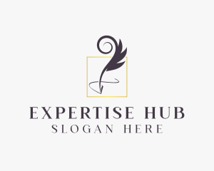 Publishing Feather Pen logo design