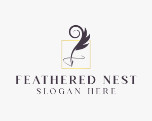 Publishing Feather Pen logo design