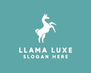 Wild Llama Animal logo