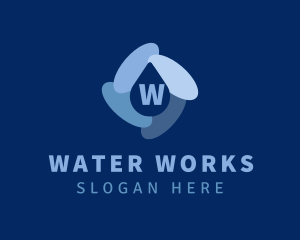 Water Droplet Plumbing logo design