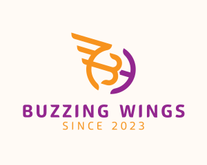 Wing Letter B logo design