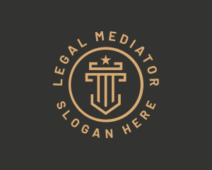 Star Legal Pillar logo design