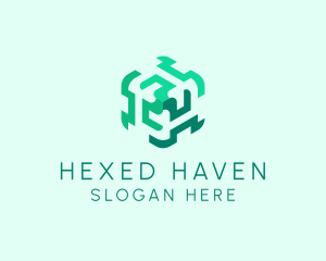 Modern Hexagon Cube logo design