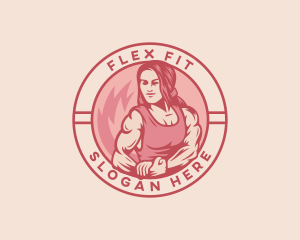 Strong Woman Fitness logo design