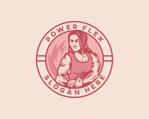 Strong Woman Fitness logo design