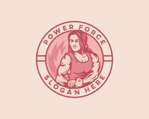 Strong Woman Fitness logo design