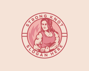 Strong Woman Fitness logo design