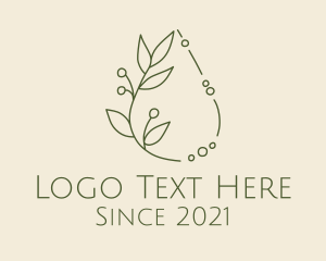 Leaf Oil Drop logo design