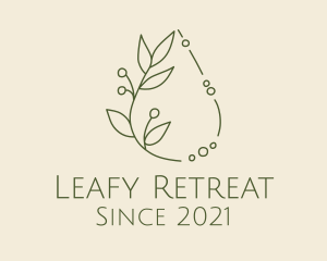 Leaf Oil Drop logo design