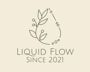 Leaf Oil Drop logo design