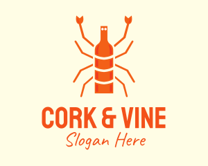 Orange Lobster Cuisine  logo design