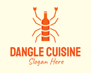 Orange Lobster Cuisine  logo design