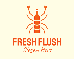 Orange Lobster Cuisine  logo design