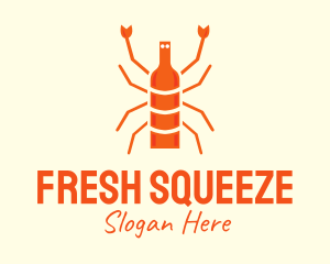 Orange Lobster Cuisine  logo design