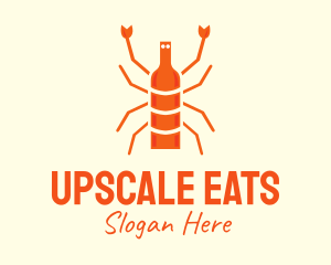 Orange Lobster Cuisine  logo design