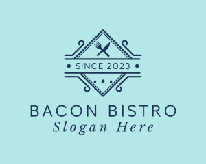 Kitchen Utensils Bistro  logo design