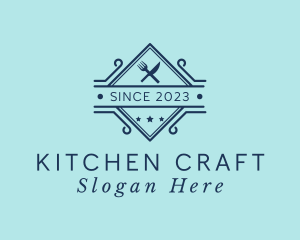 Kitchen Utensils Bistro  logo design