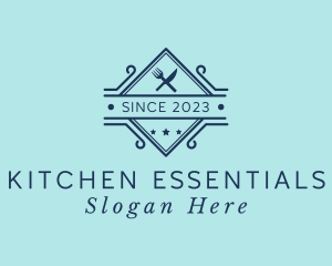 Kitchen Utensils Bistro  logo design