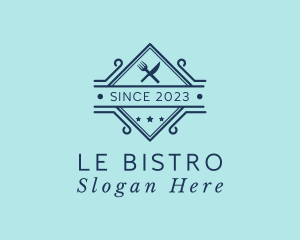 Kitchen Utensils Bistro  logo design