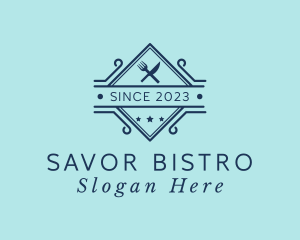 Kitchen Utensils Bistro  logo design