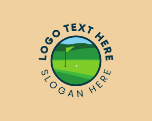 Golf Flag Badge logo