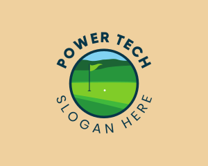 Golf Flag Badge logo