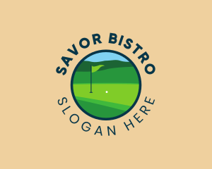 Golf Flag Badge logo