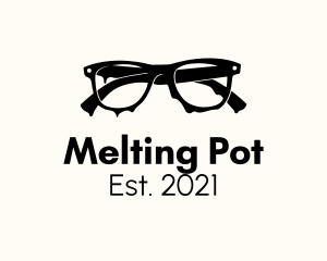 Melt Dripping Eyeglasses logo design