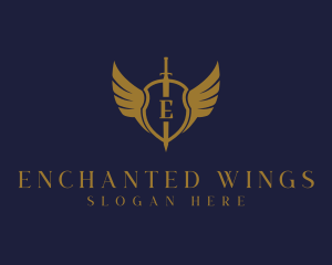 Royal Shield Wings logo design