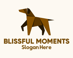 Brown Dog Origami Logo