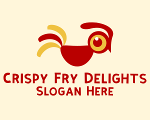 Cute Rooster Chicken  logo design