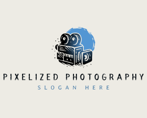 Filming Vintage Camera Photography logo design