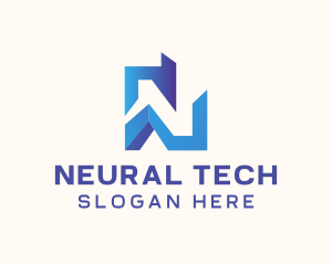 Tech Startup Letter N  logo design