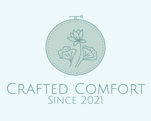 Blue Floral Embroidery  logo design