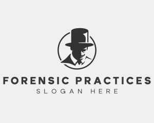 Stylish Gentleman Top Hat logo
