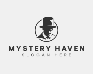 Stylish Gentleman Top Hat logo design