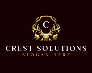 Deer Luxury Crest logo design