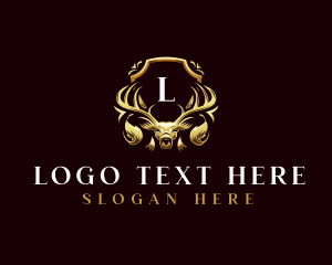 Sophisticated - Deer Luxury Crest logo design