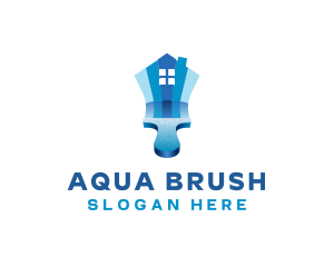 Paint House Brush logo design