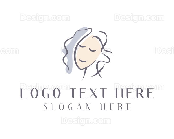 Happy Woman Portrait Logo