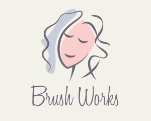 Brush Stroke Woman Portrait logo