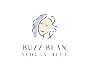 Happy Woman Portrait logo design