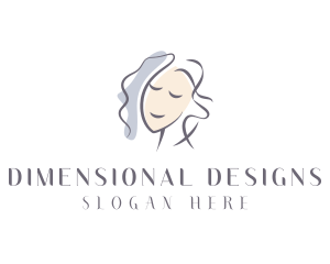 Happy Woman Portrait logo design