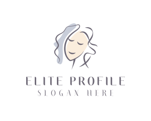 Happy Woman Portrait logo design