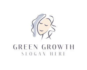 Happy Woman Portrait logo design