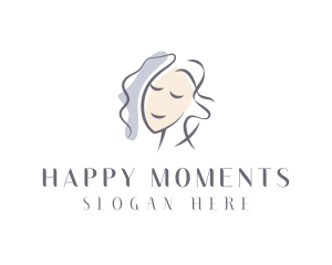 Happy Woman Portrait logo design