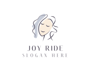 Happy Woman Portrait logo design